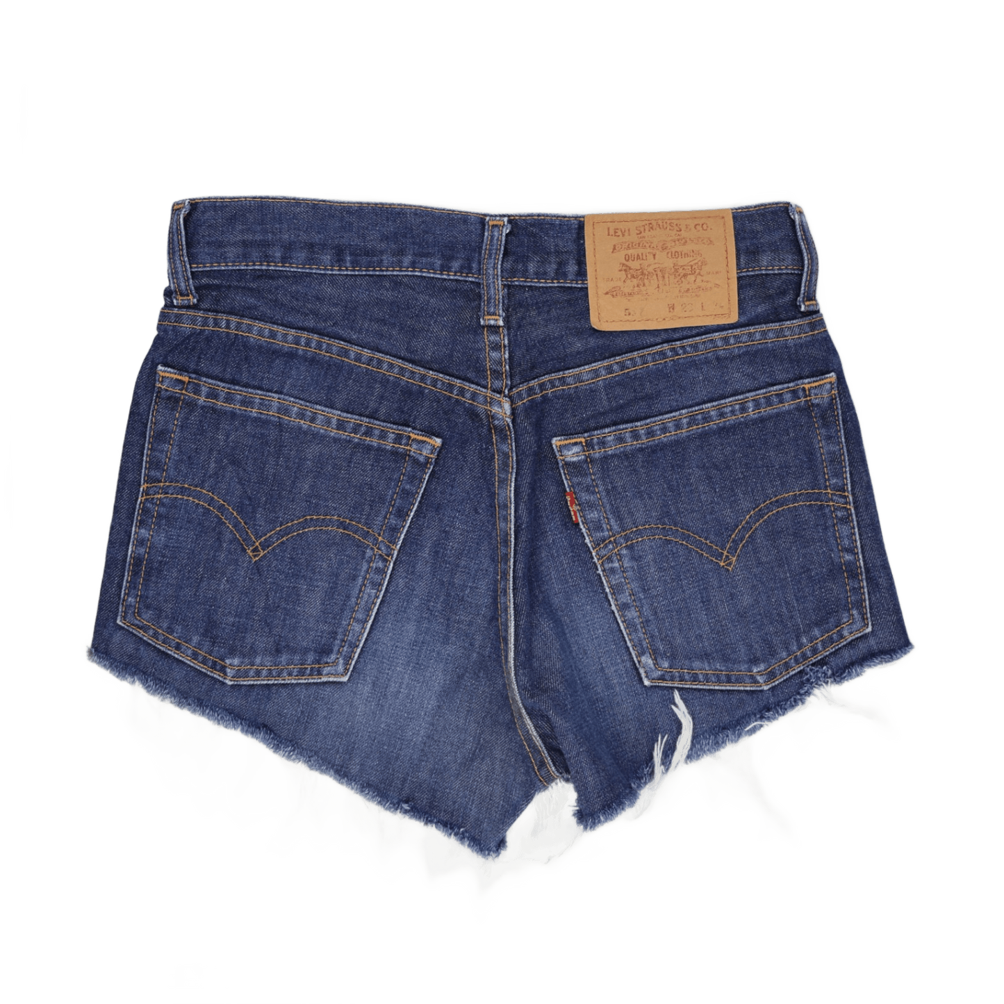 Levi's Women's High Waist Distressed Denim Shorts Blue Size 28 Cotton