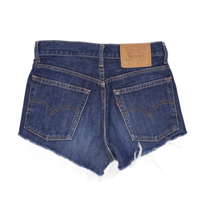 Levi's Women's High Waist Distressed Denim Shorts Blue Size 28 Cotton