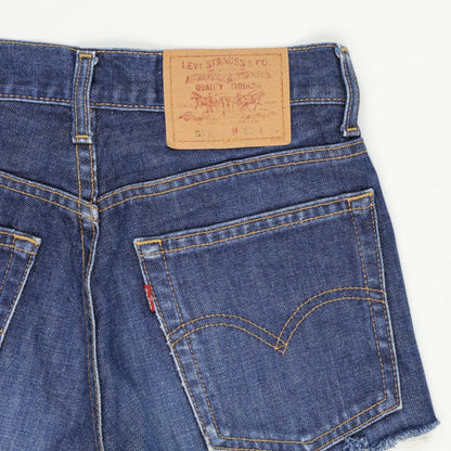 Levi's Women's High Waist Distressed Denim Shorts Blue Size 28 Cotton