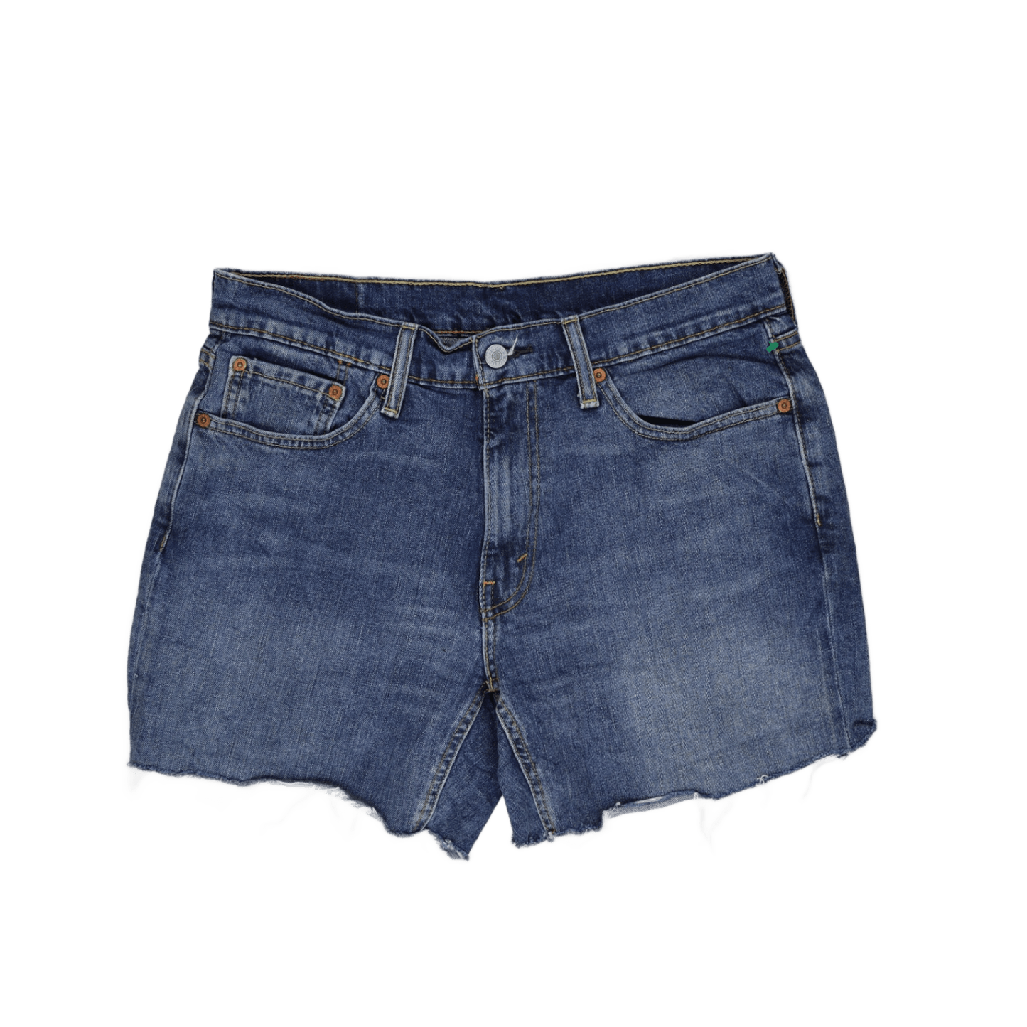 Levi's 541 Vintage High Rise Blue Denim Cut Off Shorts W32 UK 14 Cotton