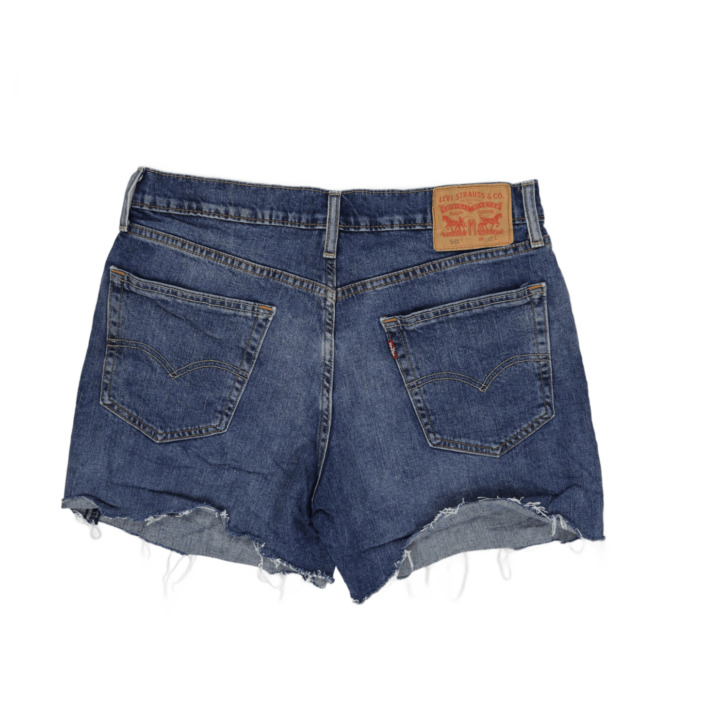 Levi's 541 Vintage High Rise Blue Denim Cut Off Shorts W32 UK 14 Cotton