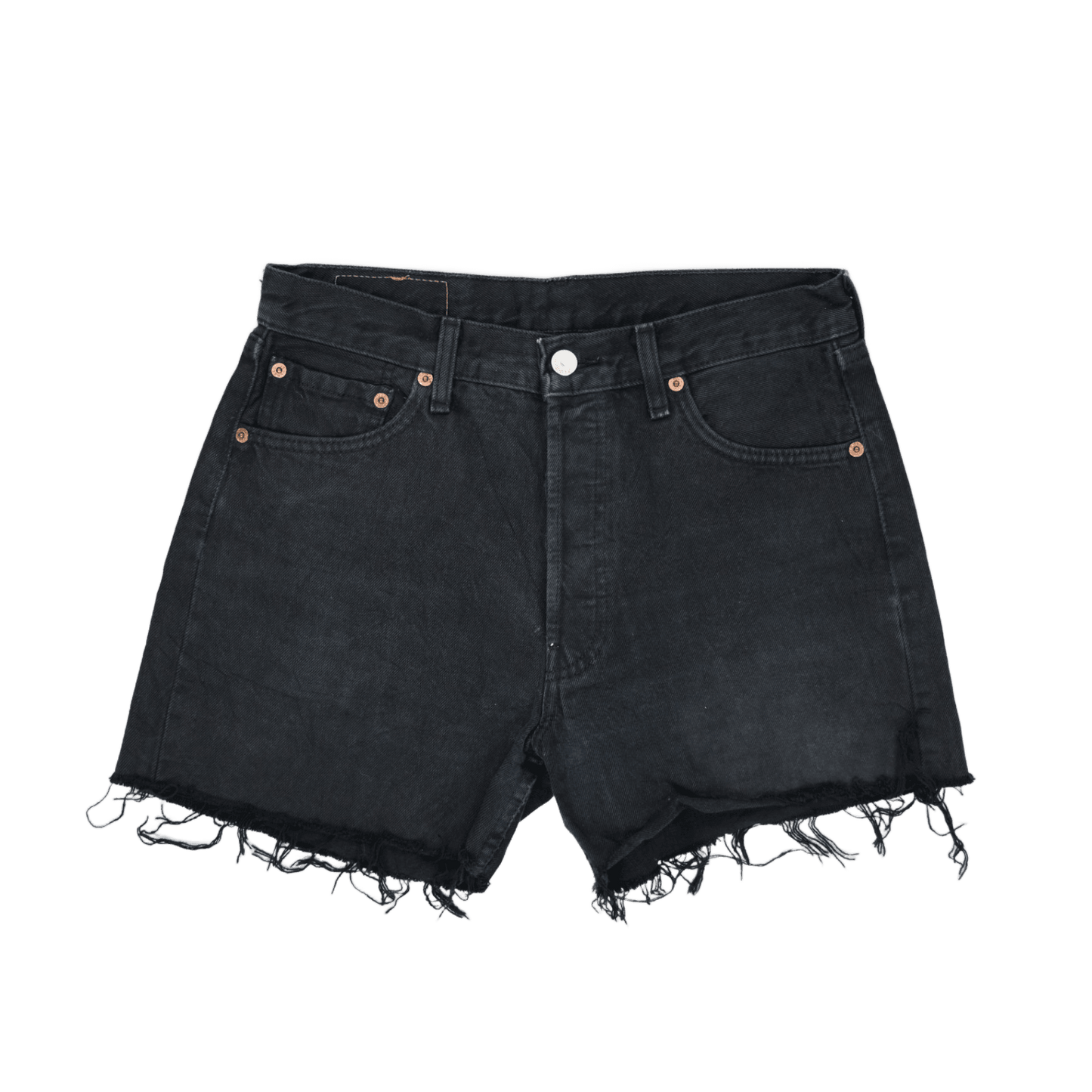 Levi's 501 Vintage Black Denim Women's Cutoff Shorts W30 100% Cotton
