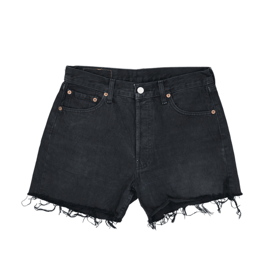 Levi's 501 Vintage Black Denim Women's Cutoff Shorts W30 100% Cotton