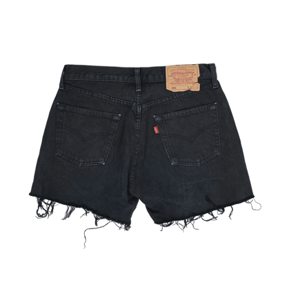Levi's 501 Vintage Black Denim Women's Cutoff Shorts W30 100% Cotton