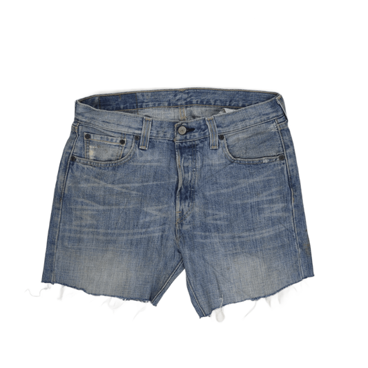 Levi's 501 Vintage Distressed Denim Shorts Blue W30 100% Cotton