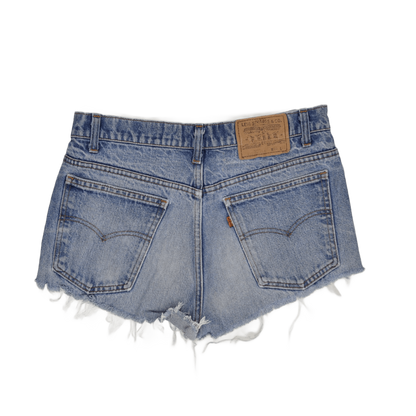 Levi's Blue Vintage Distressed High Waisted Denim Shorts W33 Cotton Denim