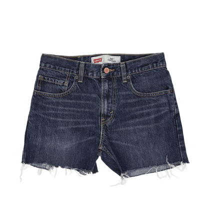 Levi's 505 High Rise Cut Off Distressed Denim Shorts Classic Blue Size 16 REG 100% Cotton