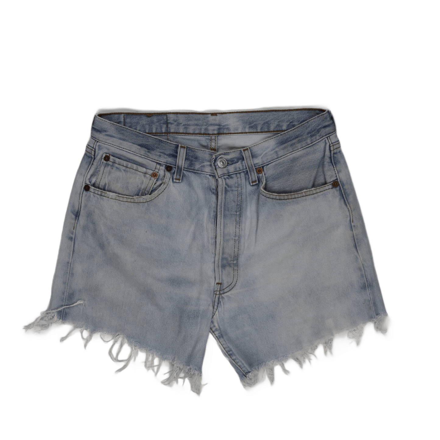 Levi's 501 Vintage High Waist Cut Off Shorts Light Blue W31 Cotton