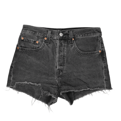 Levi's 501 High Rise Cut-Off Denim Shorts Faded Black W31 100 Percent Cotton Vintage