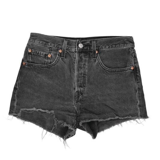 Levi's 501 High Rise Cut-Off Denim Shorts Faded Black W31 100 Percent Cotton Vintage