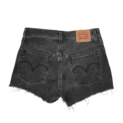 Levi's 501 High Rise Cut-Off Denim Shorts Faded Black W31 100 Percent Cotton Vintage