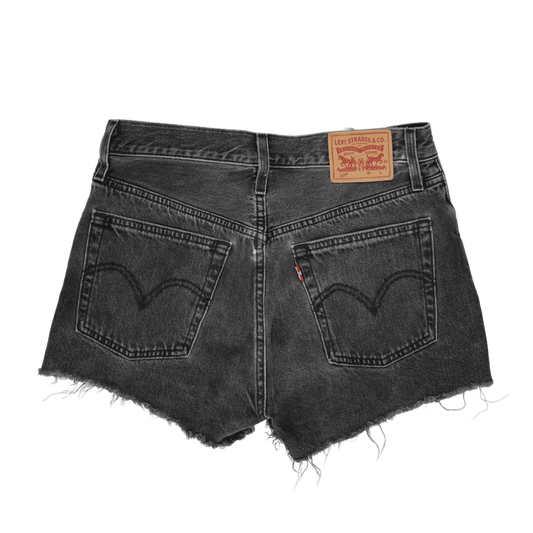 Levi's 501 High Rise Cut-Off Denim Shorts Faded Black W31 100 Percent Cotton Vintage