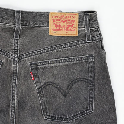 Levi's 501 High Rise Cut-Off Denim Shorts Faded Black W31 100 Percent Cotton Vintage