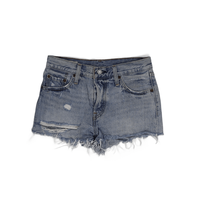 Levi's 501 Women's Distressed Denim Shorts Vintage Blue W32 100% Cotton