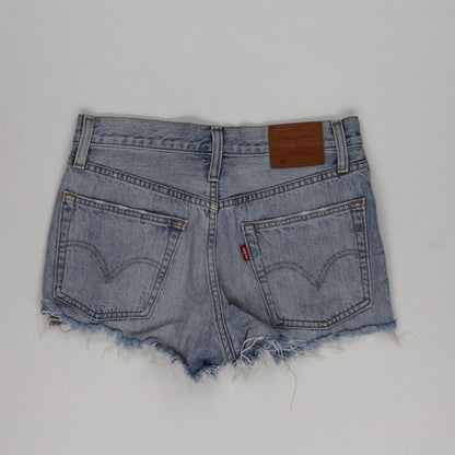 Levi's 501 Women's Distressed Denim Shorts Vintage Blue W32 100% Cotton