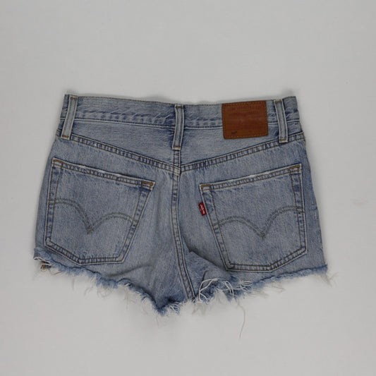 Levi's 501 Women's Distressed Denim Shorts Vintage Blue W32 100% Cotton