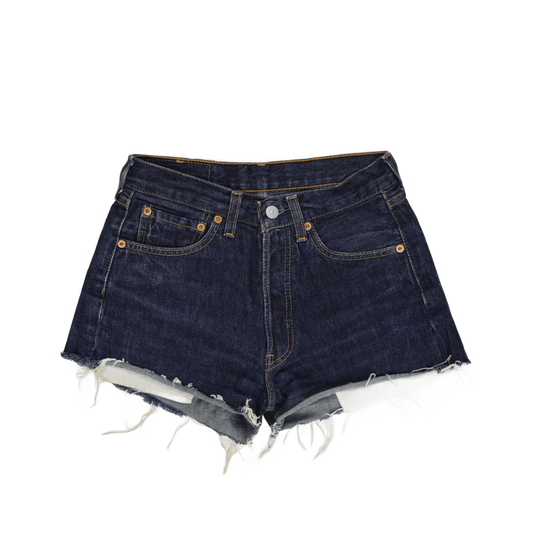 Levi's 501 High-Waisted Cut-Off Denim Shorts Blue W27 L34 100% Cotton