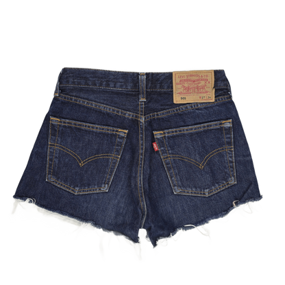 Levi's 501 High-Waisted Cut-Off Denim Shorts Blue W27 L34 100% Cotton