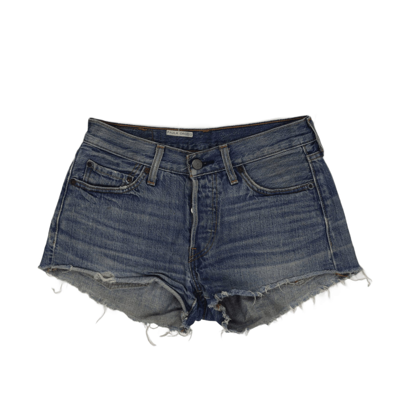 Levi's 501 High-Rise Distressed Denim Shorts Vintage Blue W31 100% Cotton