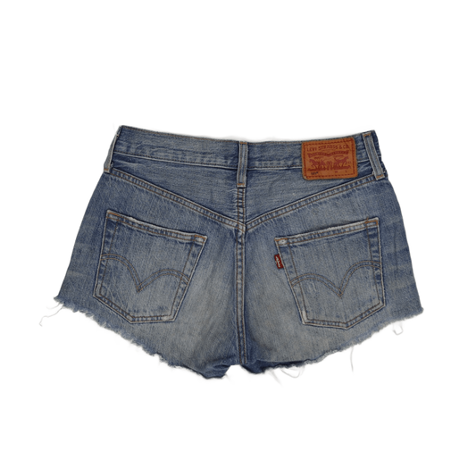 Levi's 501 High-Rise Distressed Denim Shorts Vintage Blue W31 100% Cotton