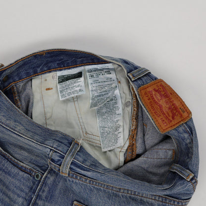 Levi's 501 High-Rise Distressed Denim Shorts Vintage Blue W31 100% Cotton