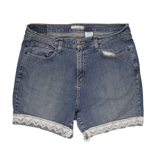 Levi's 550 Vintage Blue Denim Shorts Women Size 18W 98% Cotton 2% Spandex