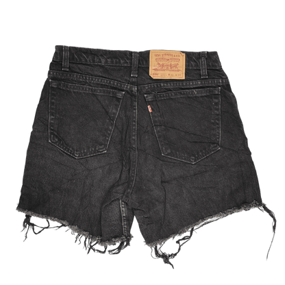 Levi's 550 Black Denim Cut-Off Vintage Shorts W33 L30 100% Cotton