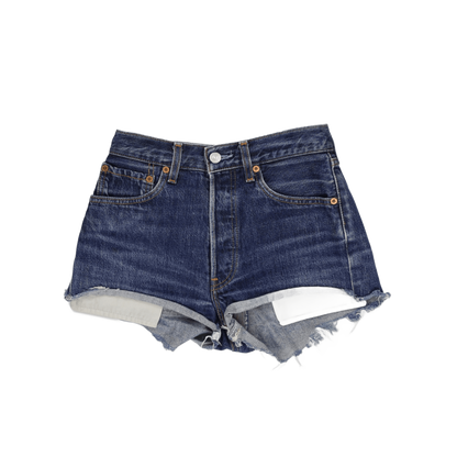 Levi's 501 Vintage High Waisted Denim Shorts Blue W28 L34 Cotton Denim