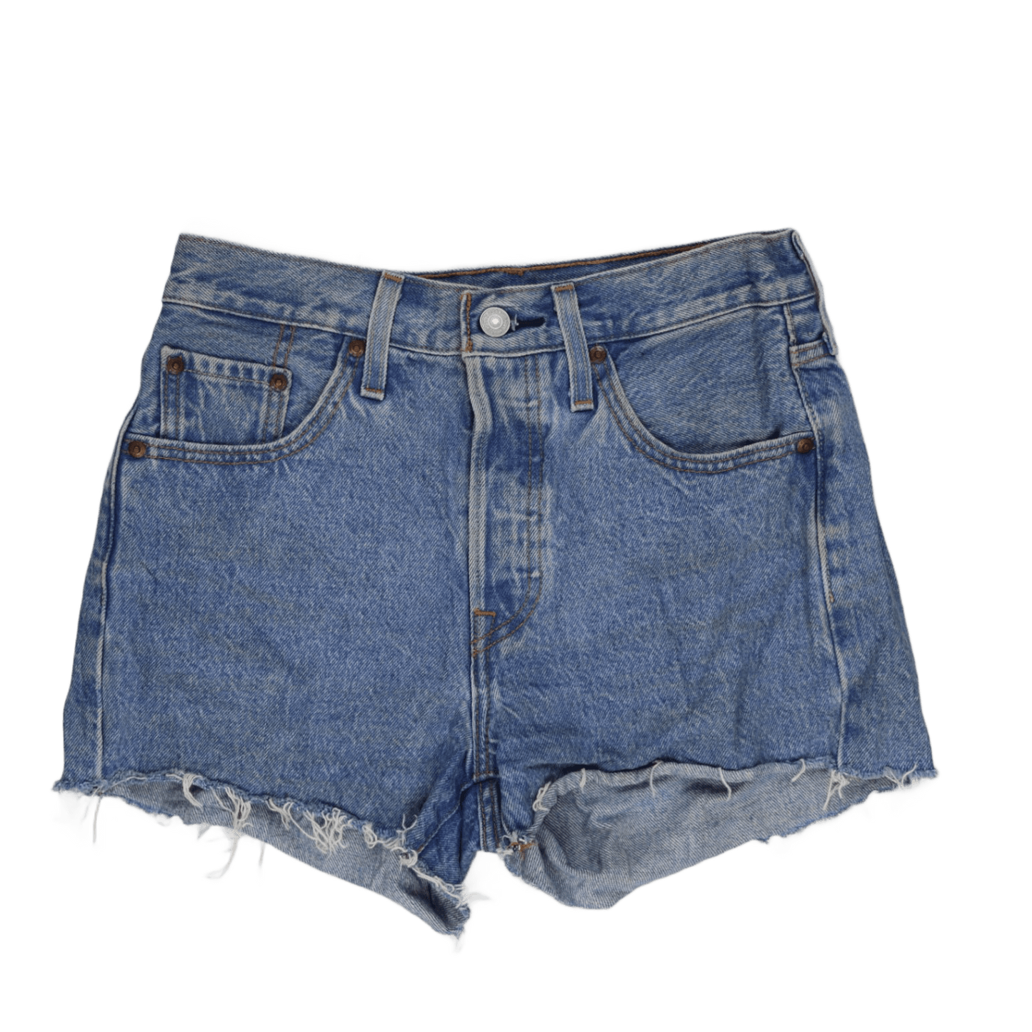 Levi's 501 Vintage High Waisted Blue Denim Shorts W34 Cotton