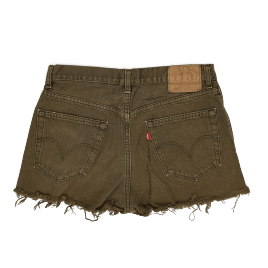 Levi's 550 Olive Cut Off Denim Shorts W33 L34 Vintage Cotton