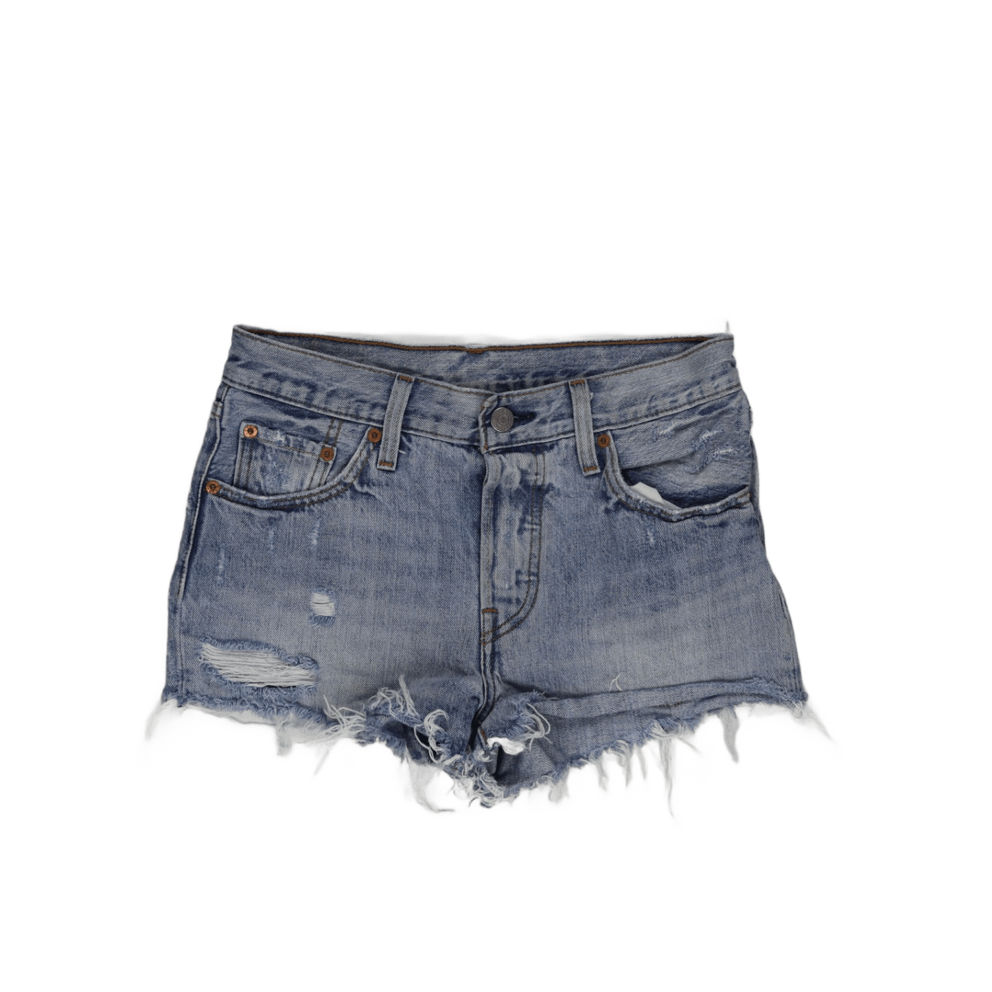 Levi's Vintage Light Blue Denim Shorts W27 100% Cotton Distressed
