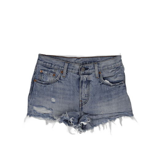 Levi's Vintage Light Blue Denim Shorts W27 100% Cotton Distressed