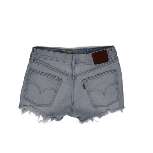 Levi's Vintage Light Blue Distressed Denim Shorts Women's Size 10 100% Cotton 7 Inch Inseam