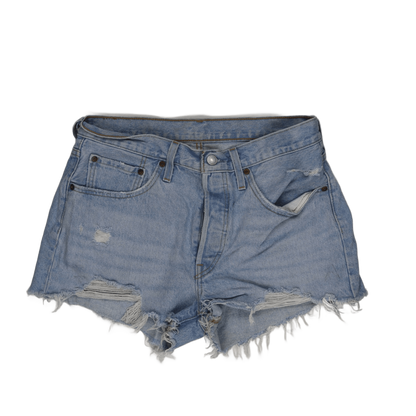 Levi's 501 Distressed Light Blue Denim Shorts W28 Vintage 100 Cotton