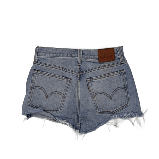 Levi's Vintage 501 Distressed High Waisted Denim Shorts Light Blue 29W Cotton