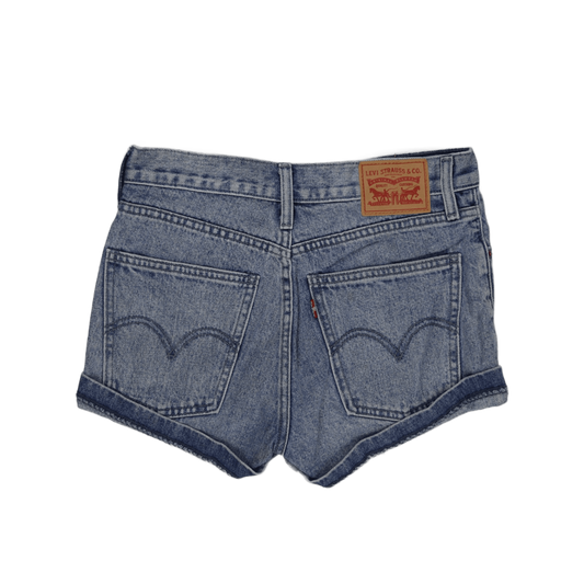Levi's Womens High Waisted Vintage Shorts Mid Blue Size 26 Cotton Denim