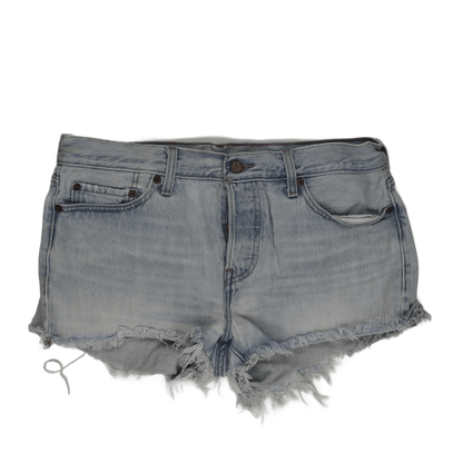 Levi's Women's Vintage Light Blue Distressed Denim Cut-Off Shorts W30 100% Cotton Casual