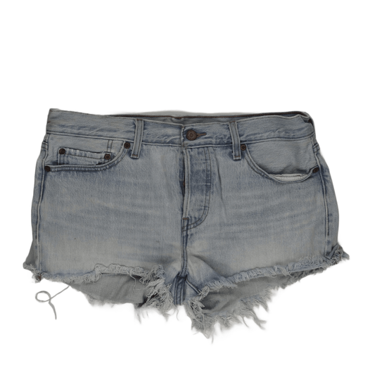 Levi's Women's Vintage Light Blue Distressed Denim Cut-Off Shorts W30 100% Cotton Casual