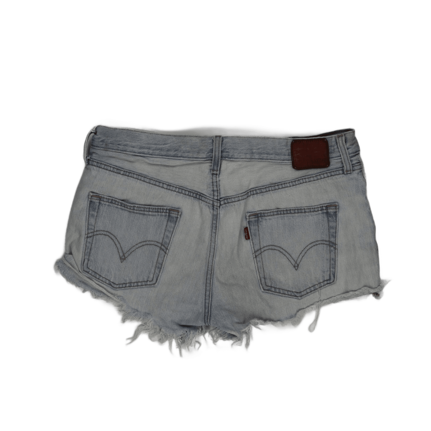 Levi's Women's Vintage Light Blue Distressed Denim Cut-Off Shorts W30 100% Cotton Casual