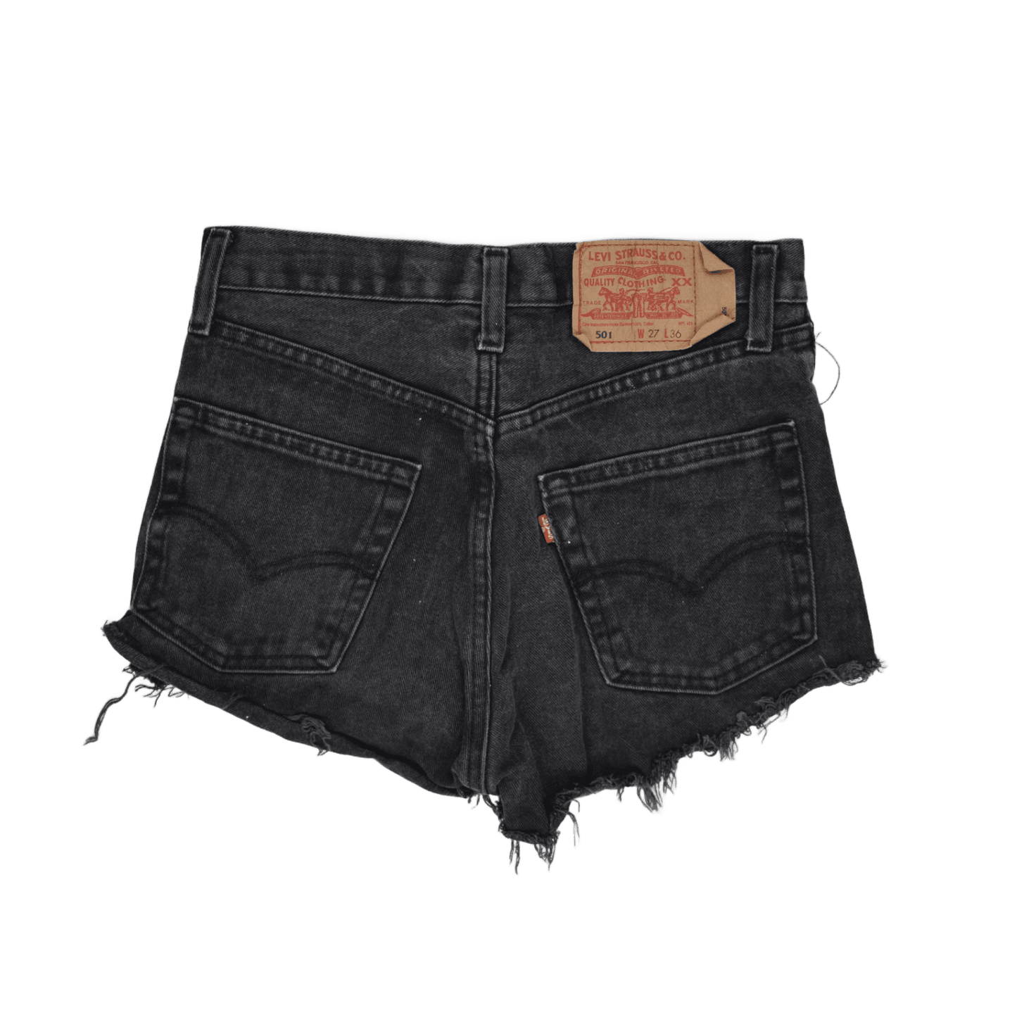 Levi's 501 Vintage Black Denim Cut Off Shorts W27 Cotton Women