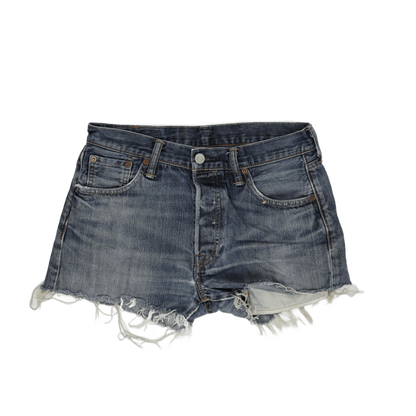 Levi's 501 High Rise Vintage Blue Denim Shorts W30 Cotton