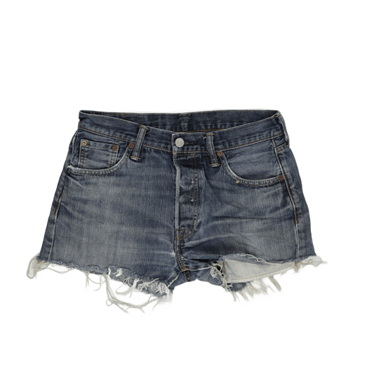 Levi's 501 High Rise Vintage Blue Denim Shorts W30 Cotton