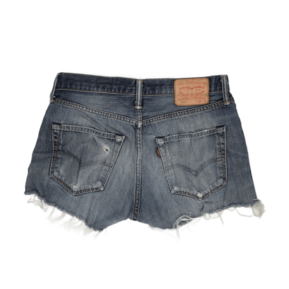 Levi's 501 High Rise Vintage Blue Denim Shorts W30 Cotton