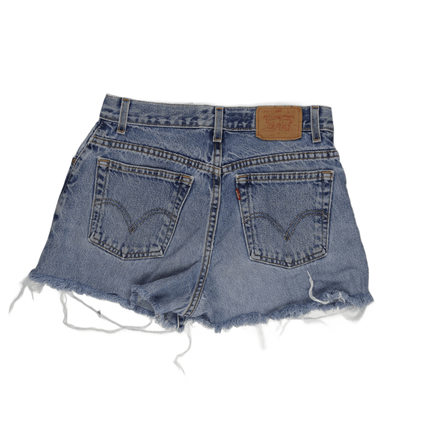 Levi's 550 Vintage Relaxed Fit Blue Denim Shorts 10 100 Cotton