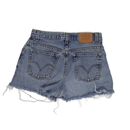 Levi's 550 Vintage Relaxed Fit Blue Denim Shorts 10 100 Cotton