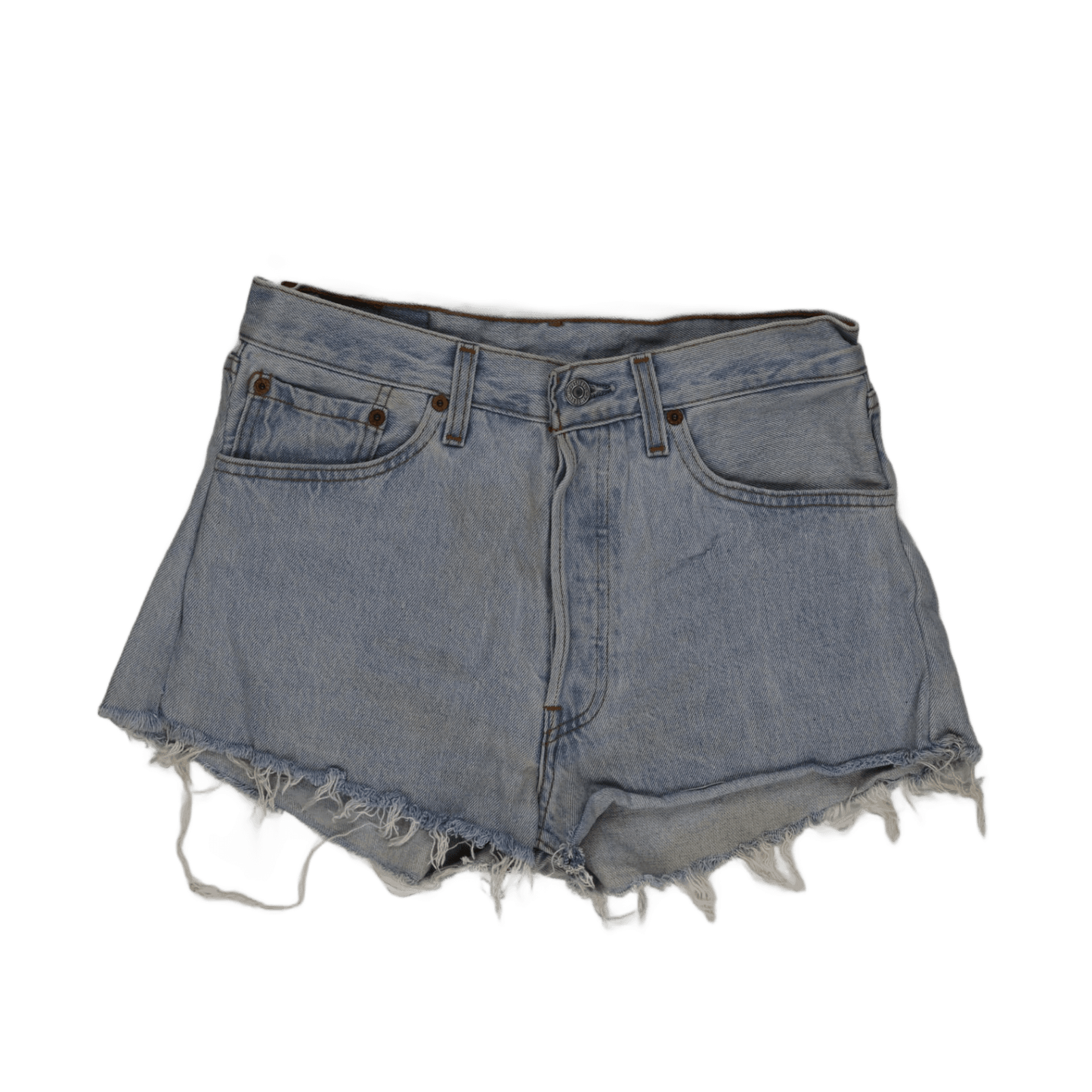 Levi's 501 Vintage High Waisted Light Blue Denim Shorts W31 L34 100 Cotton