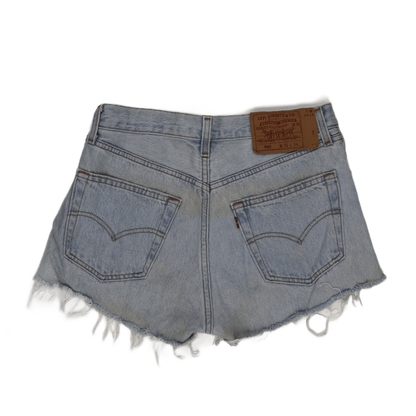 Levi's 501 Vintage High Waisted Light Blue Denim Shorts W31 L34 100 Cotton