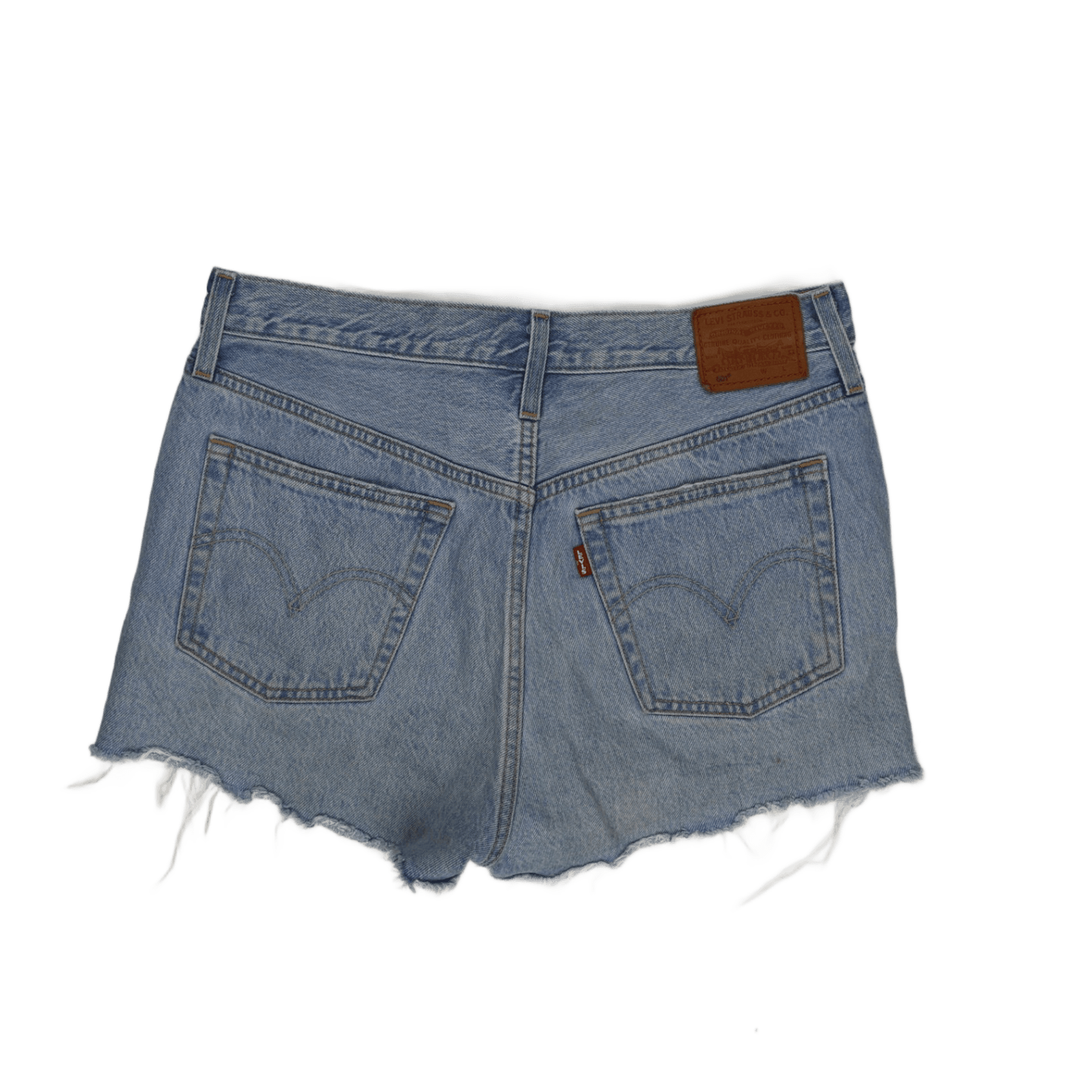 Levi's Women's Distressed Denim Shorts Light Blue W29 Vintage 100% Cotton