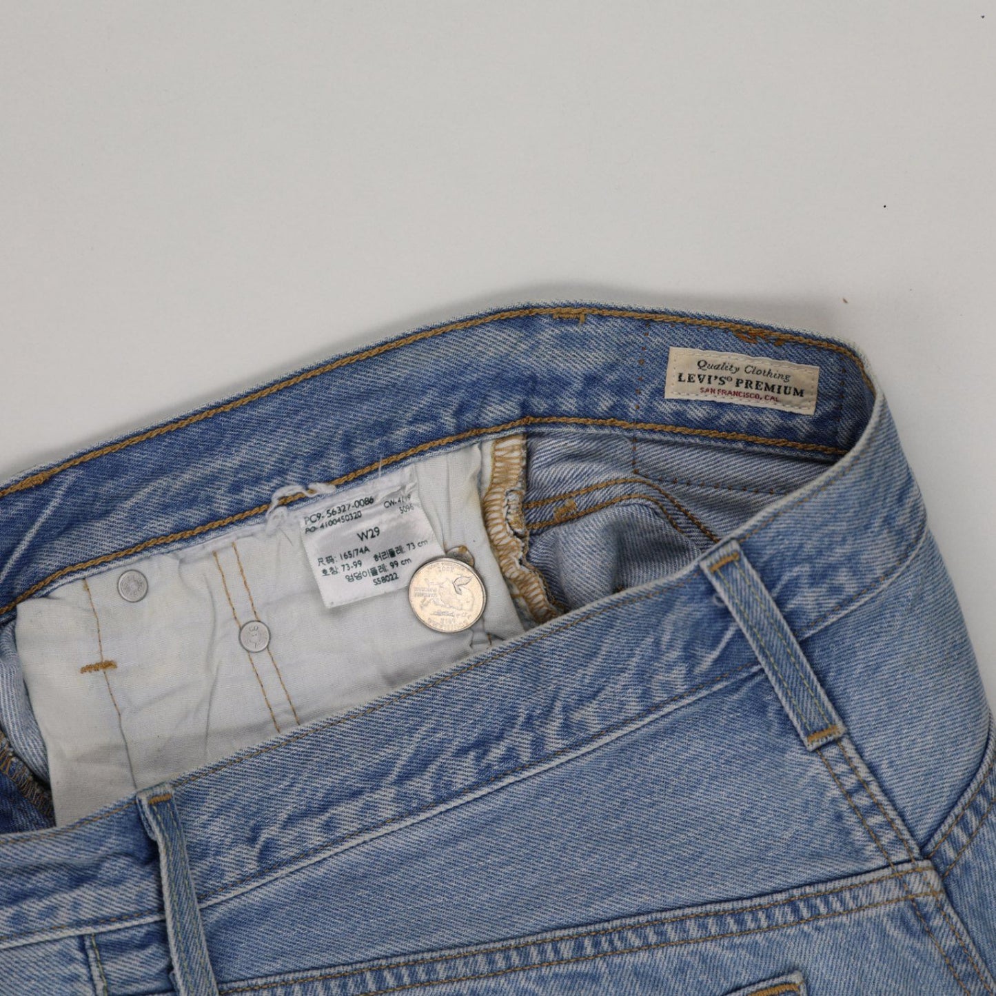 Levi's Women's Distressed Denim Shorts Light Blue W29 Vintage 100% Cotton