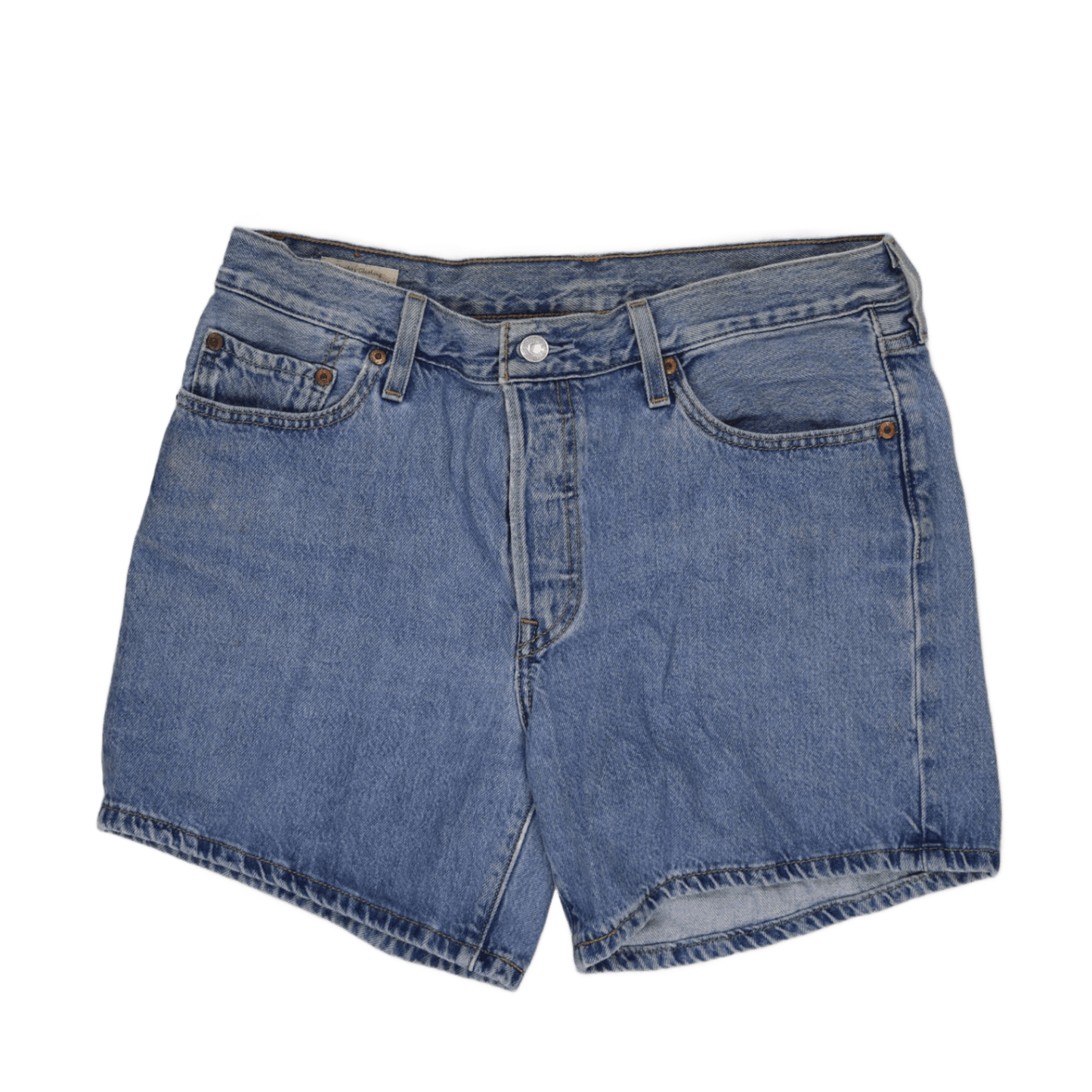Levi's 501 Original High Waisted Blue Denim Shorts W32 Vintage Cotton